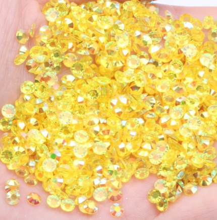 Transparent Yellow AB Rhinestones