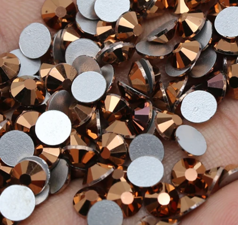 Glass Rhinestones - Rose Gold
