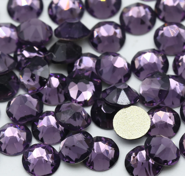 Glass Rhinestones - Smokey Amethyst