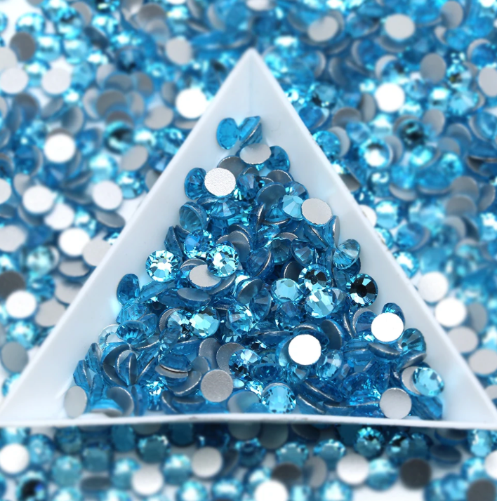 Glass Rhinestones - Arctic Blue