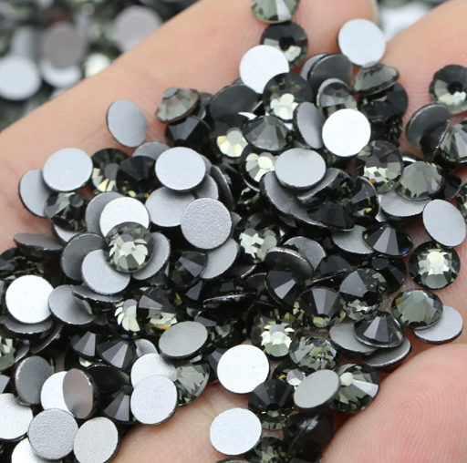 Glass Rhinestones - Black Diamond