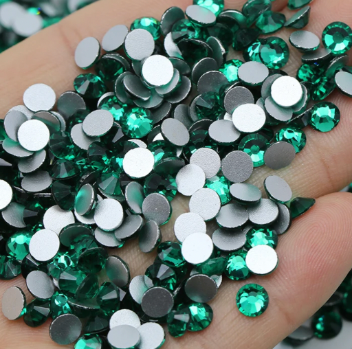 Glass Rhinestones - Jade Green