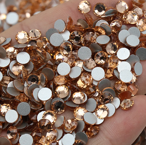 Glass Rhinestones - Light Terracotta