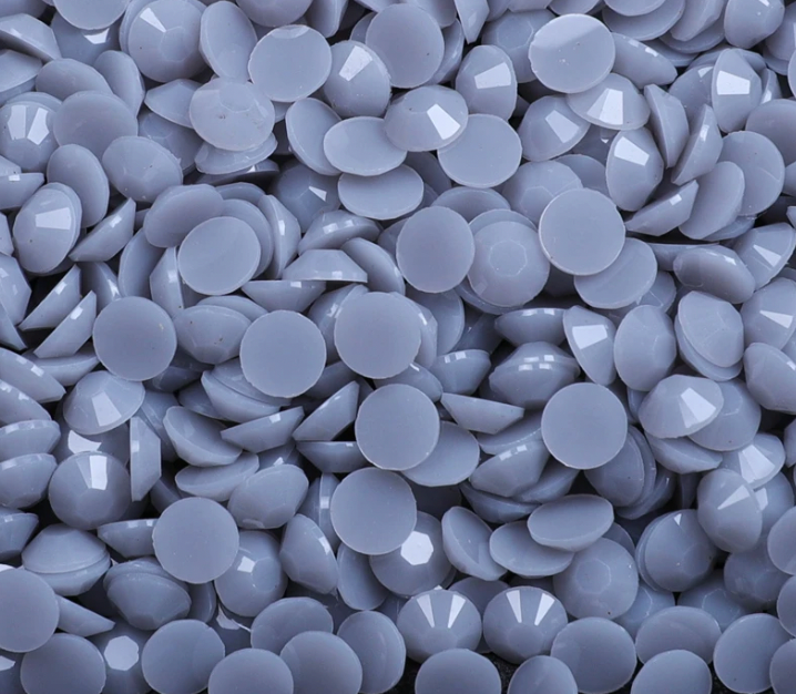 Solid Dark Grey Rhinestones