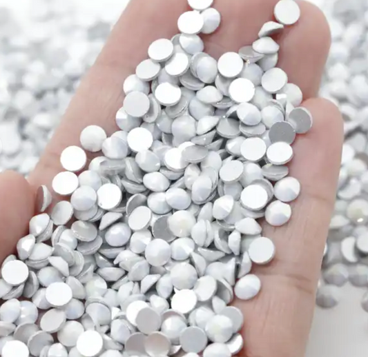 Glass Rhinestones - Chalk White