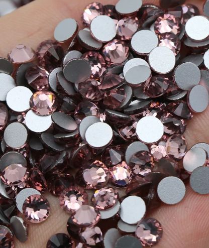 Glass Rhinestones - Mauve