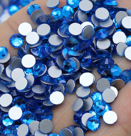 Glass Rhinestones - Capri Blue
