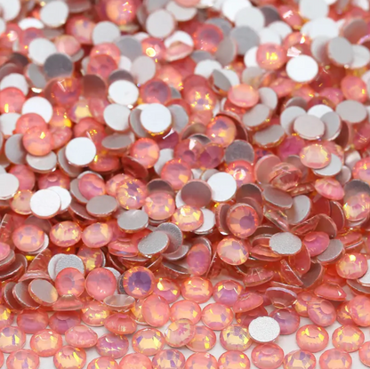 Glass Rhinestones - Shimmer Opal - Peach