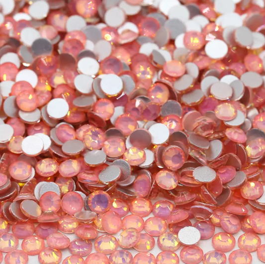 Glass Rhinestones - Shimmer Opal - Peach