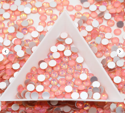 Glass Rhinestones - Shimmer Opal - Peach