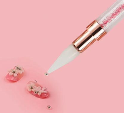 Rose Gold Double Headed Rhinestone Pen