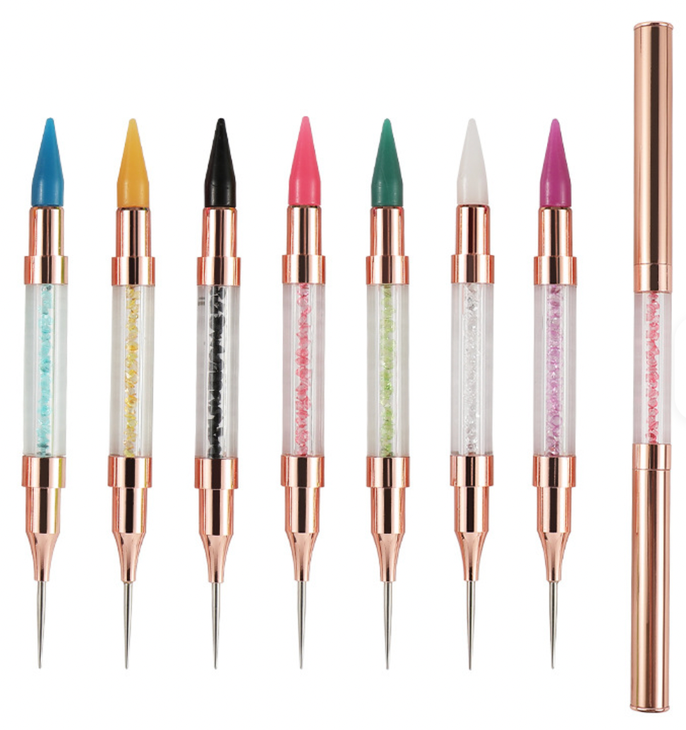 Rose Gold Double Headed Rhinestone Pen