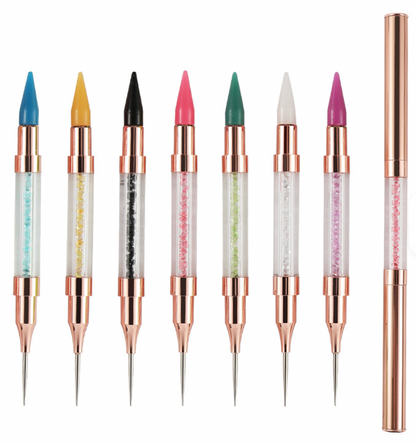 Rose Gold Double Headed Rhinestone Pen