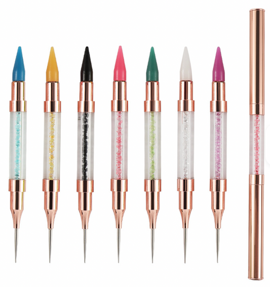 Rose Gold Double Headed Rhinestone Pen