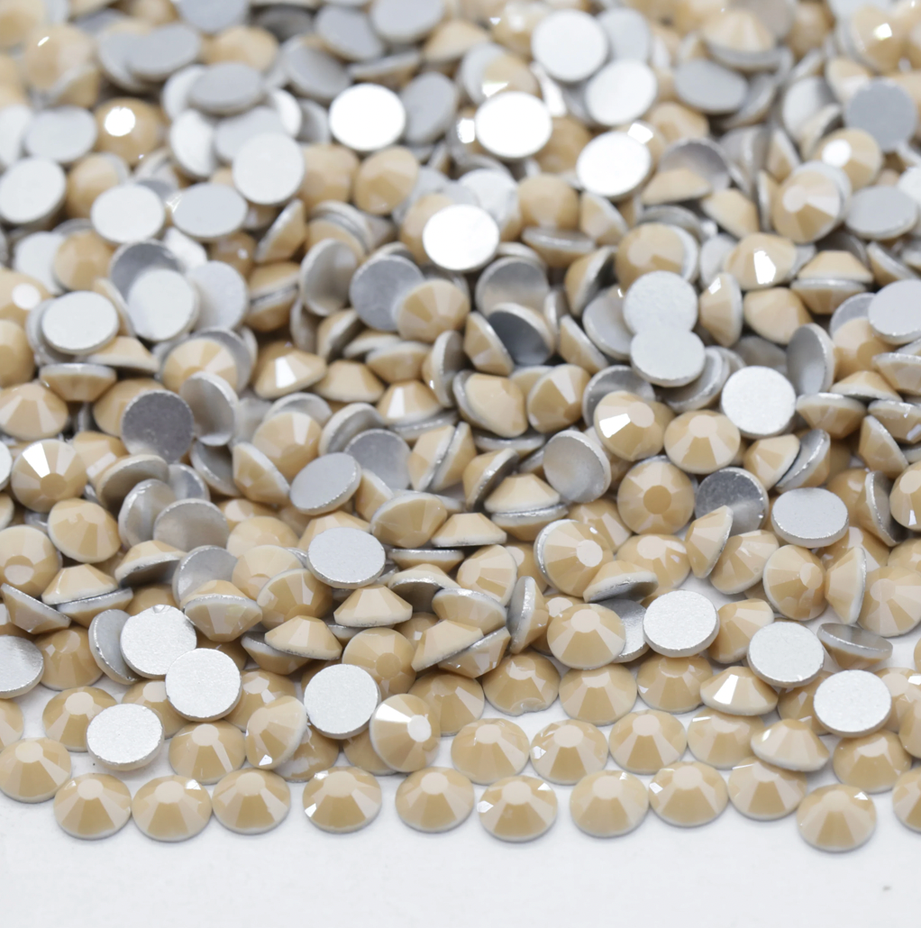 Glass Rhinestones - Alabaster Khaki