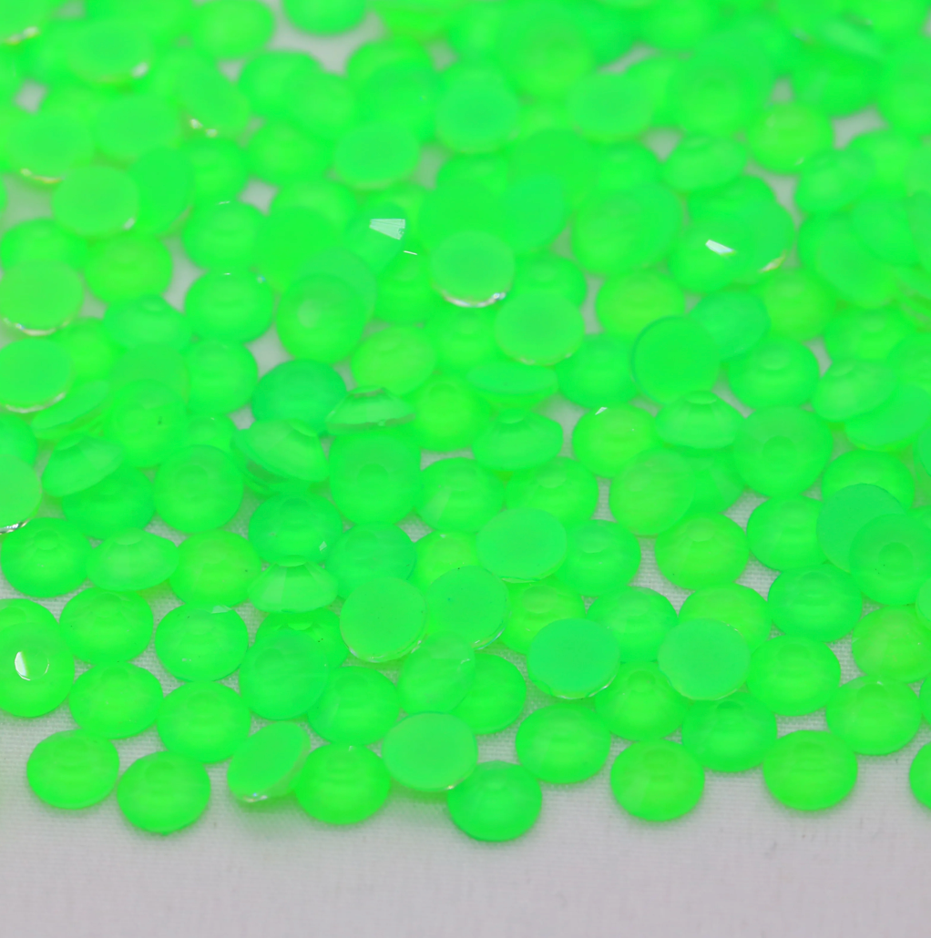 Glass Rhinestones - Neon Green