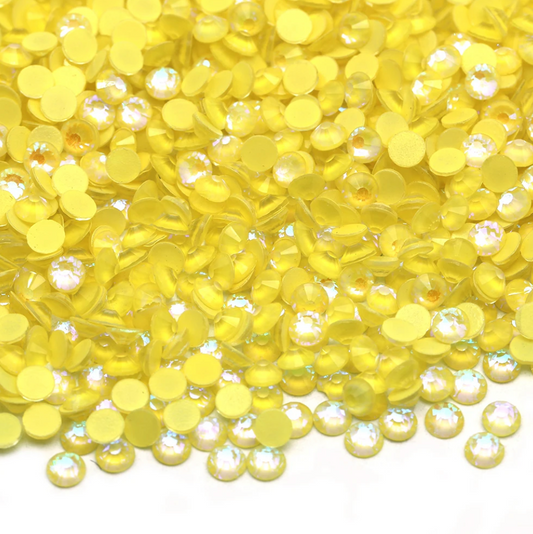 Glass Rhinestones - GLOW IN THE DARK - Luminous Yellow