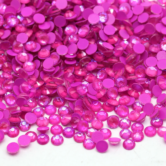 Glass Rhinestones - GLOW IN THE DARK - Neon Rose AB
