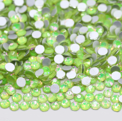 Glass Rhinestones - Shimmer Opal - Yellow