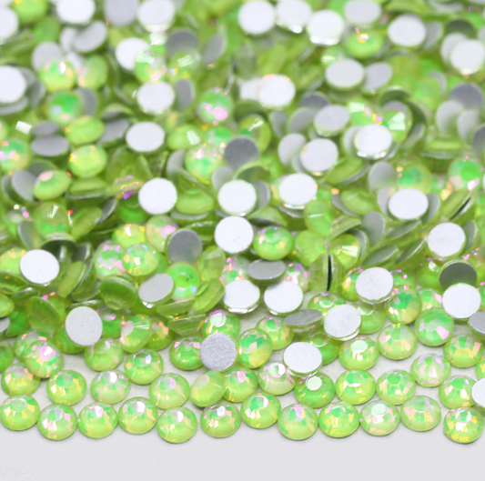 Glass Rhinestones - Shimmer Opal - Yellow