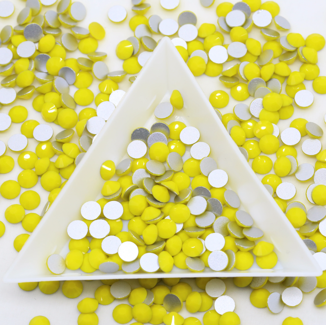 Glass Rhinestones - Solid Yellow