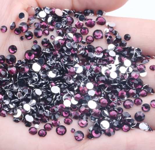 Merlot - Clear Silverback Rhinestones